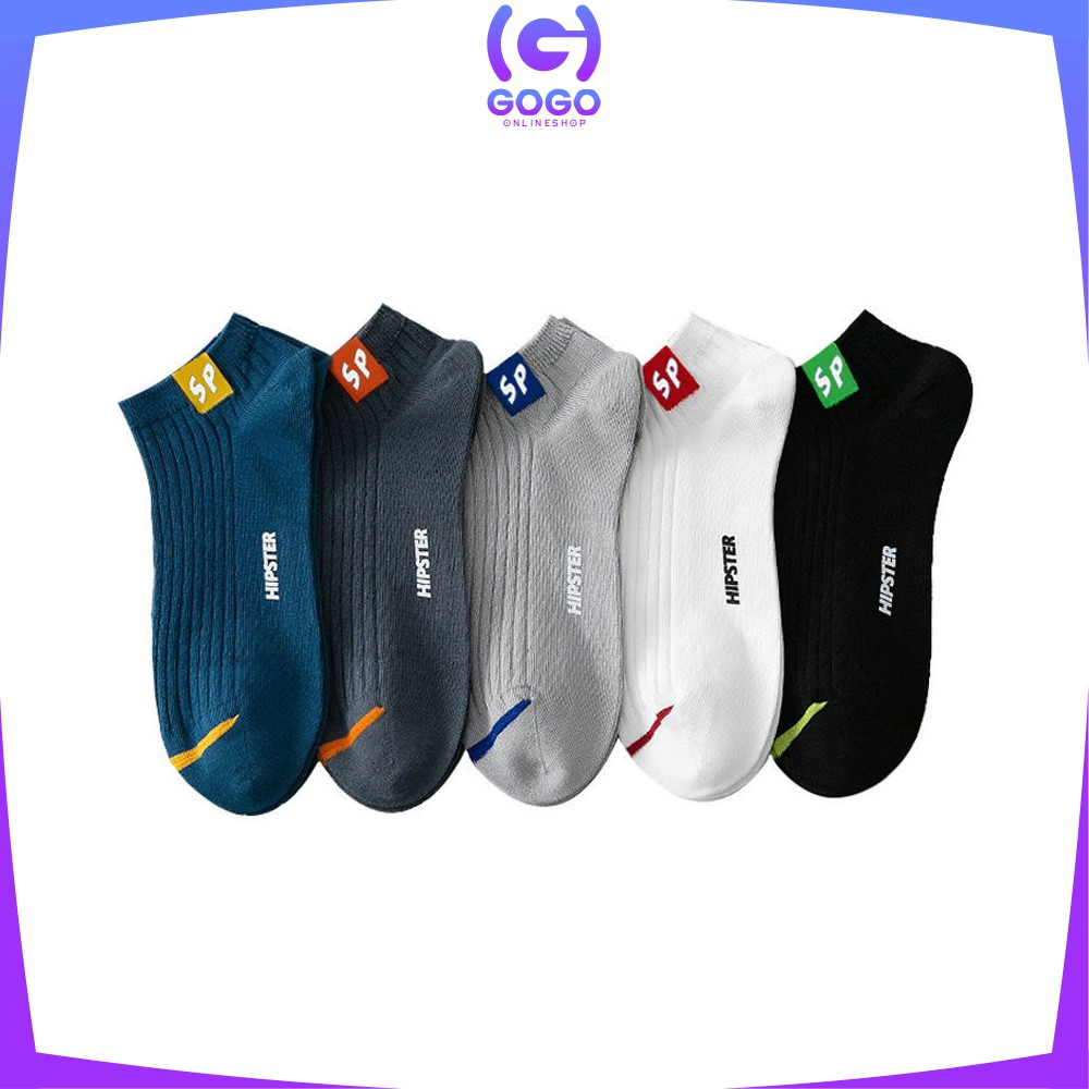 GOGO-P577 Kaos Kaki Pria Wanita Polos Casual Motif Hipster Ankle Socks Korea / Kaos Kaki Unisex Semata Kaki / Kaus Kaki Sport Pendek Import