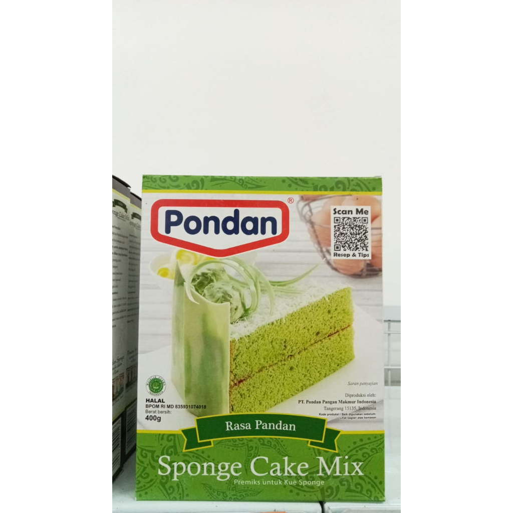 

Pondan Sponge Cake Rasa Pandan 400gr