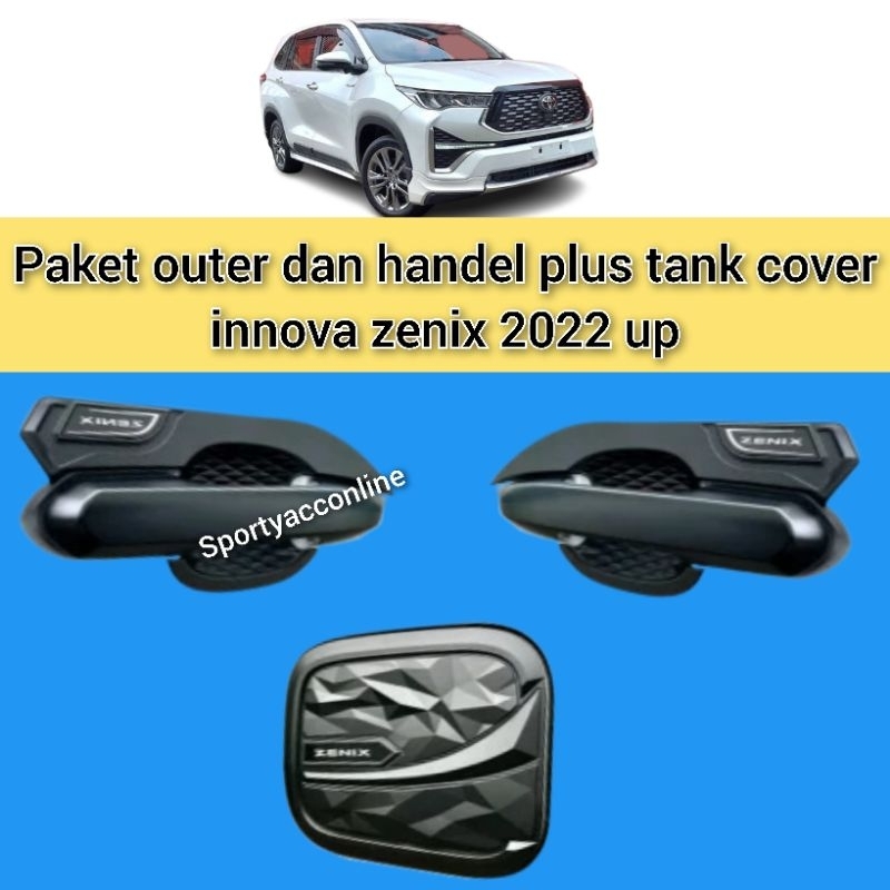 outer dan handel plus tank cover innova zenix balck doff