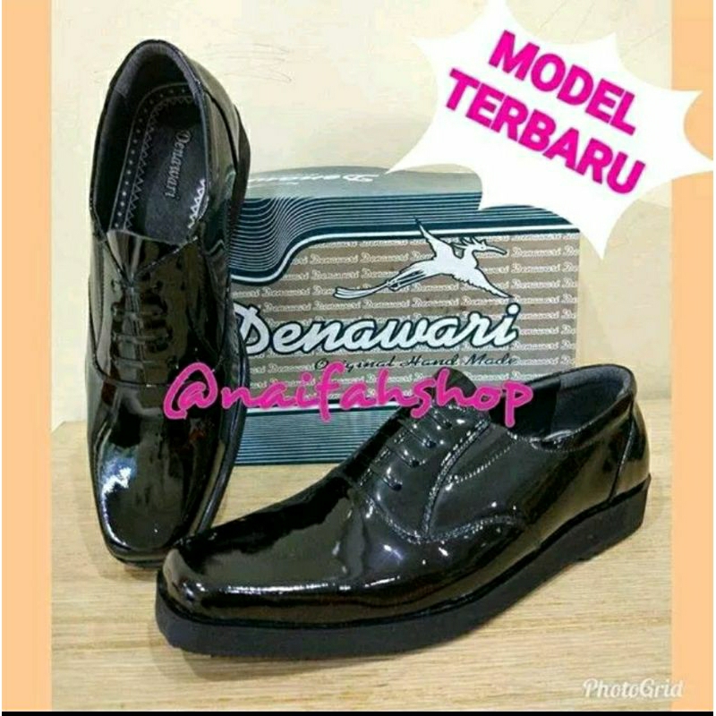 sepatu PDH Laki-laki denawari flat pendek
