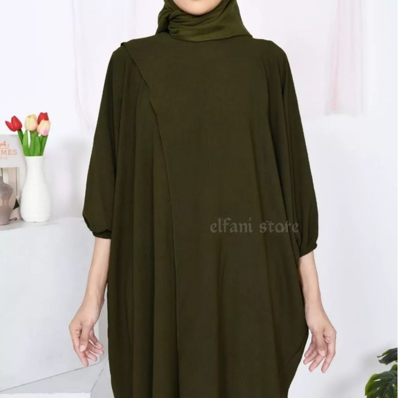 MECCA TUNIK SEMIO KAFTAN CRINGKLE AIRFLOW by Ziara.id