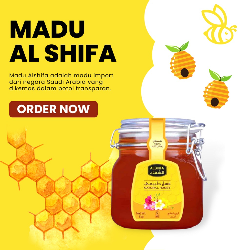 

QH Alshifa Natural Madu Murni Saudi Arabia 1kg Dan Madu Al Haramain Madu Manis Dari Bunga