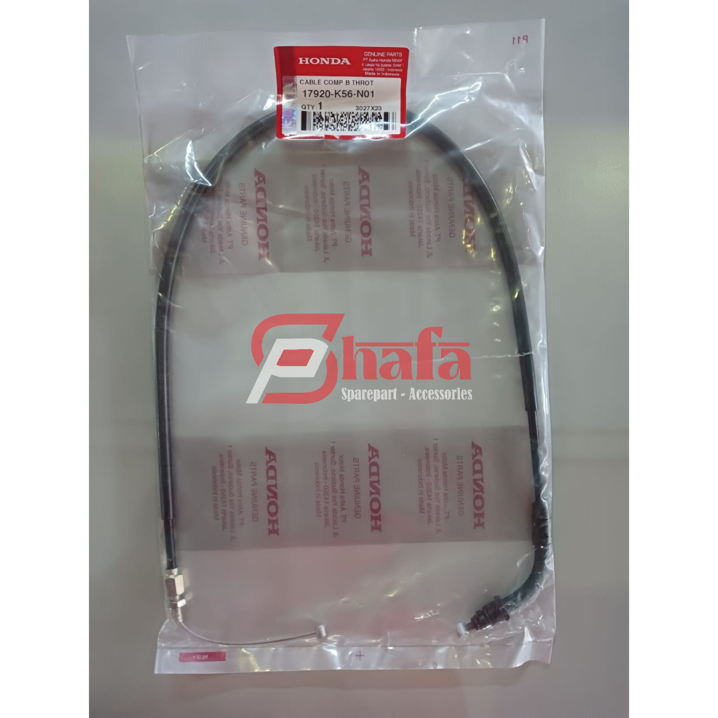 Kabel Gas B Cable Comp B Trotthle Honda Sonic 150R 17920K56N00 17920K56N01