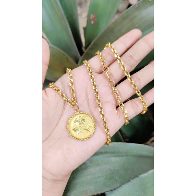 Kalung Medan Panjang Emas 24k (916)