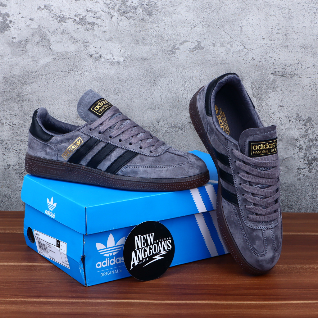 Sepatu Adidas Spezial Handball Dark Grey Abu List Black Sole Gum - Casual