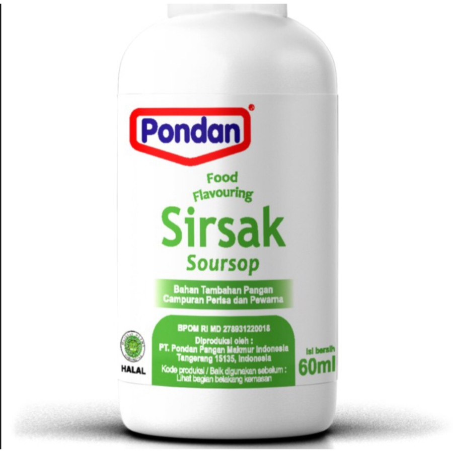 Pondan Pasta Rasa Sirsak Soursop Food Flavouring Perisa Makanan 60ml