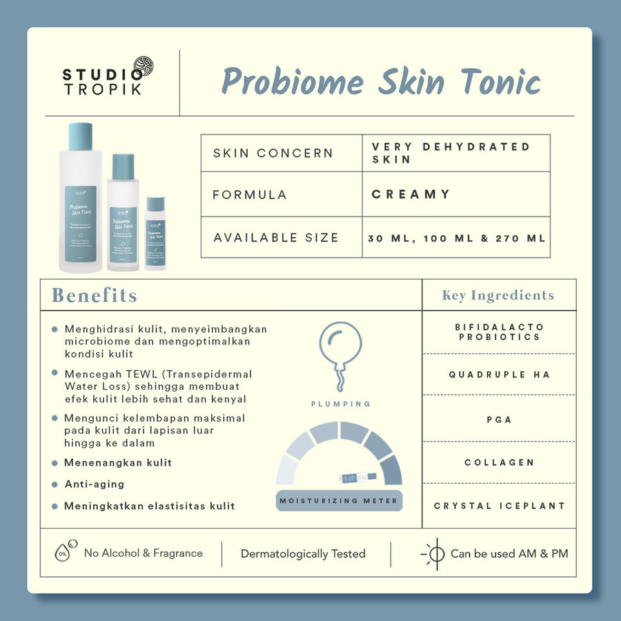 Studi Tropik Probiome Skin Tonic Hydrating Toner-Essence 100 ML