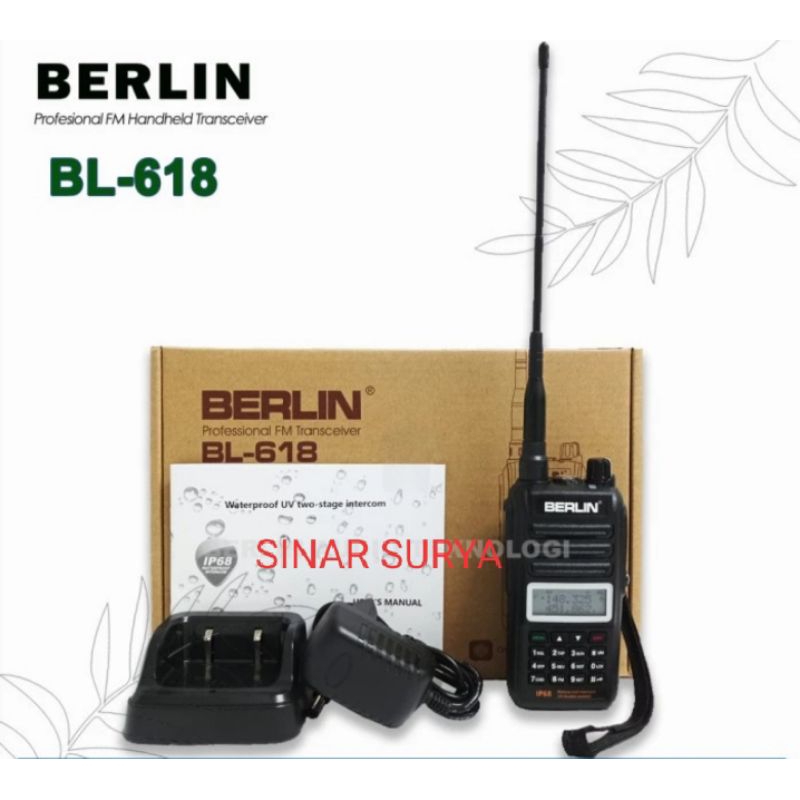 PROMO HT HANDY TALKIE BERLIN BL-618 WATERPROOF DUAL BAND IP 68 ORIGINAL BERLIN