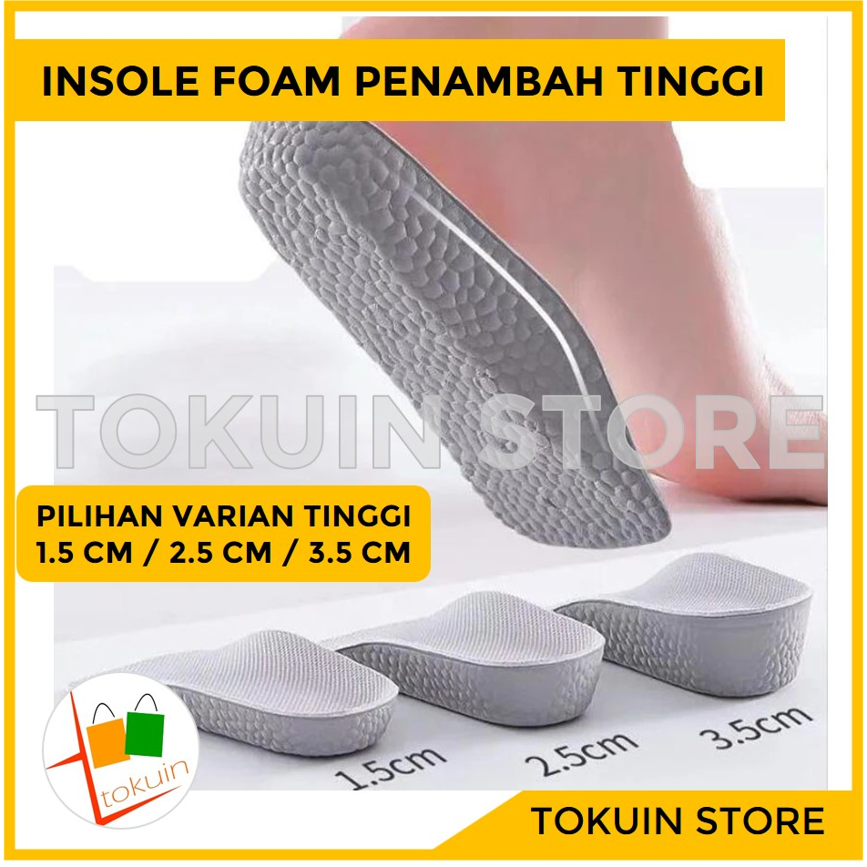 Insole Sepatu Foam Alas Sol Sepatu Penambah Tinggi Peninggi Badan
