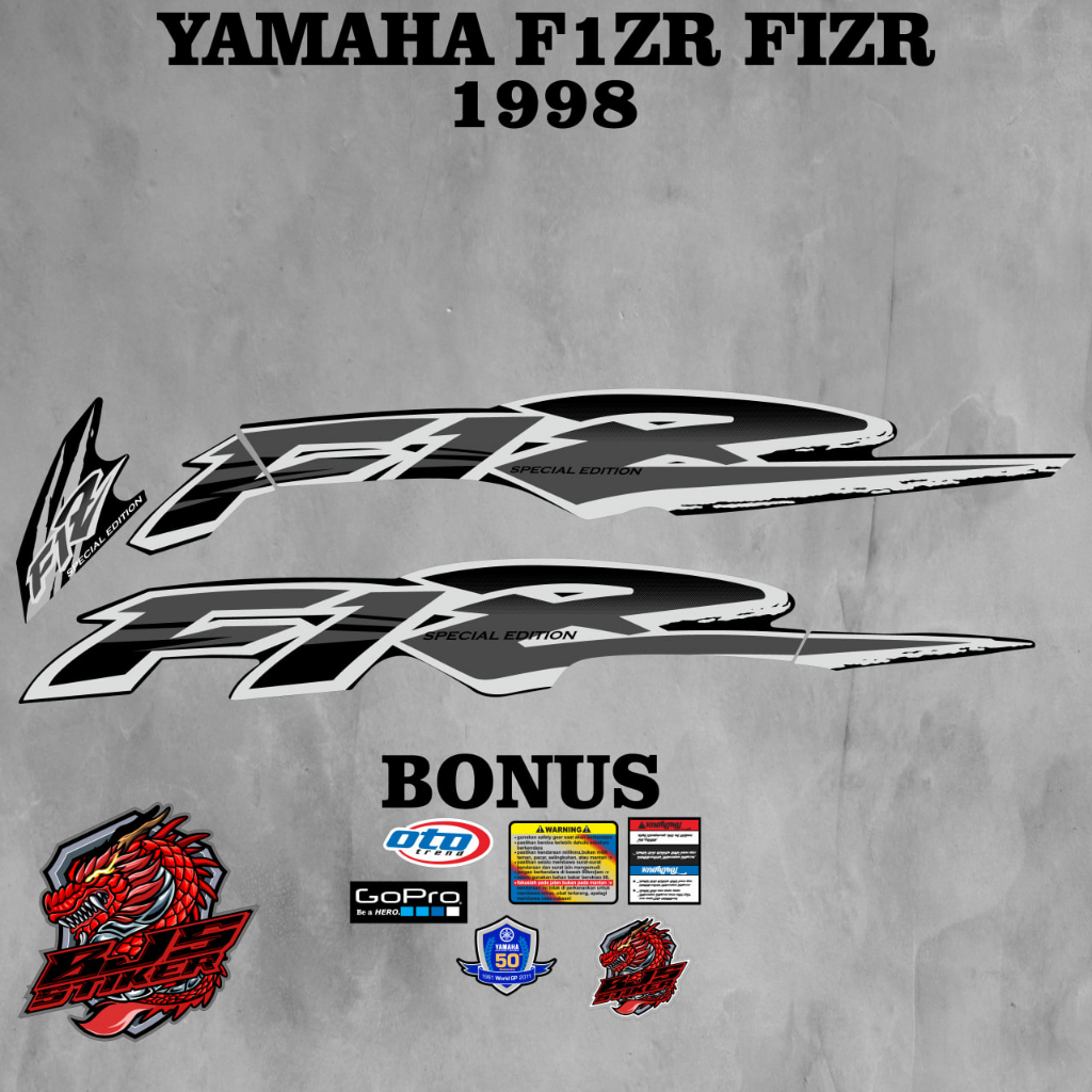 Striping f1zr fiz r - Stiker Decal f1zr fiz r 1998