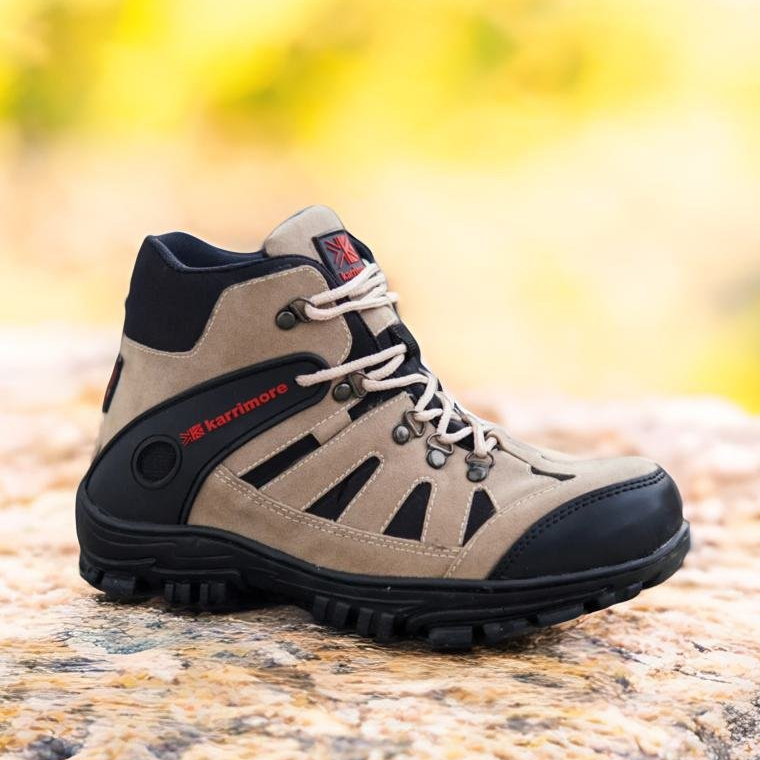 CUCI GUDANG!! Sepatu Lapangan Karimor Safety Boots Ujung Besi Sepatu Pria Keren Adventure Tracking Hiking Outdoor Gunung