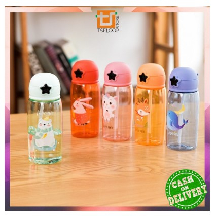botol minum karkater terbaru / botol minum dengan sedotan / botol minum anak karakter unik / botol a