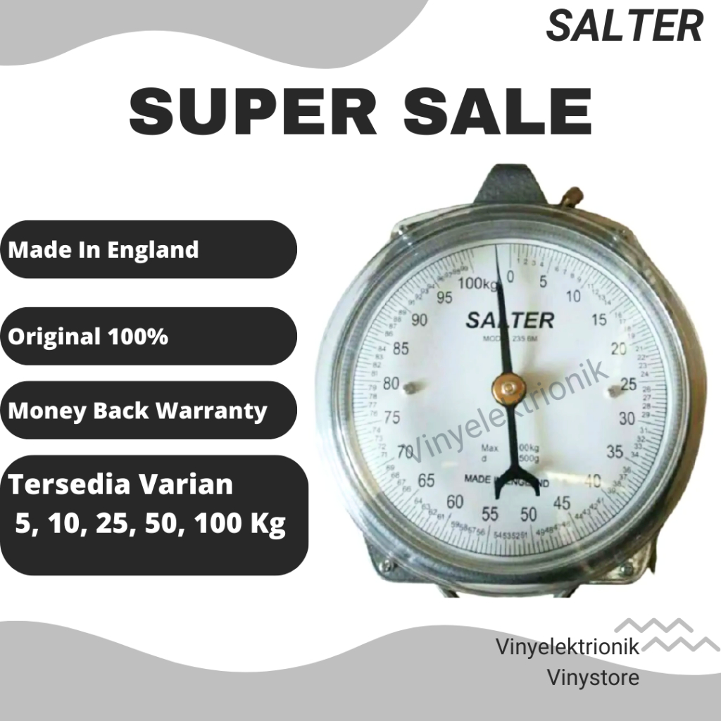 Timbangan Gantung Jarum Salter England 5kg 10kg 25kg 50kg 100kg Ori Original Made in Inggris