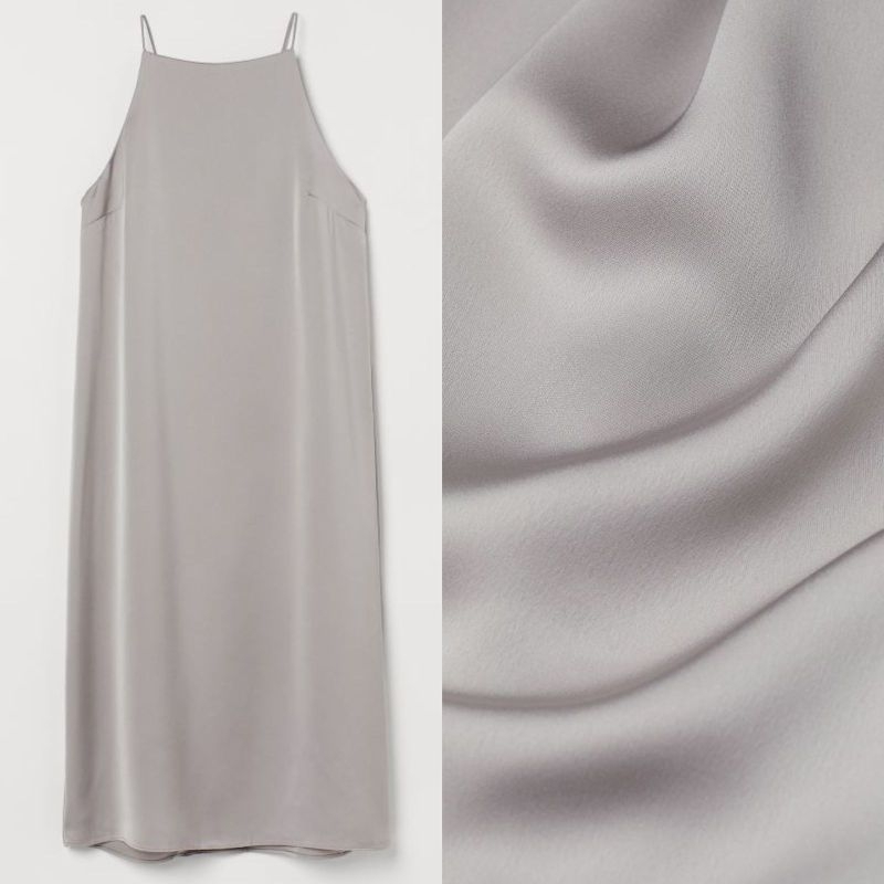 HnM cami satin midi dres