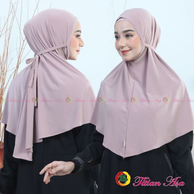 hijab syar,i bergo maryam jersey korea titian asa original