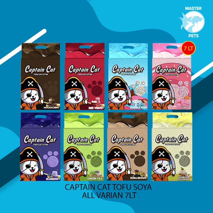 Pasir Kucing Gumpal Wangi Captain tofu soya 7 Litter