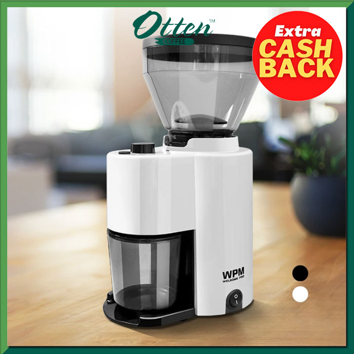 Welhome Coffee Grinder Conical Burr with Timer ZD-10T White - Mesin Penggiling Kopi