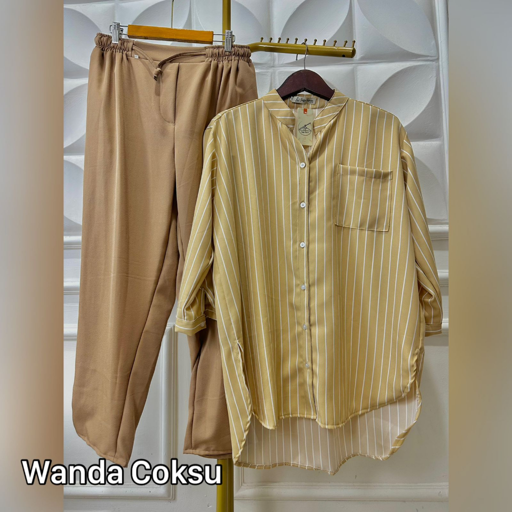 Setelan Wanita Kekinian Motif Pelangi Oneset Eisya Salur Lurik Garis Bahan Syakila Twill Size Sampai BB 95 kg