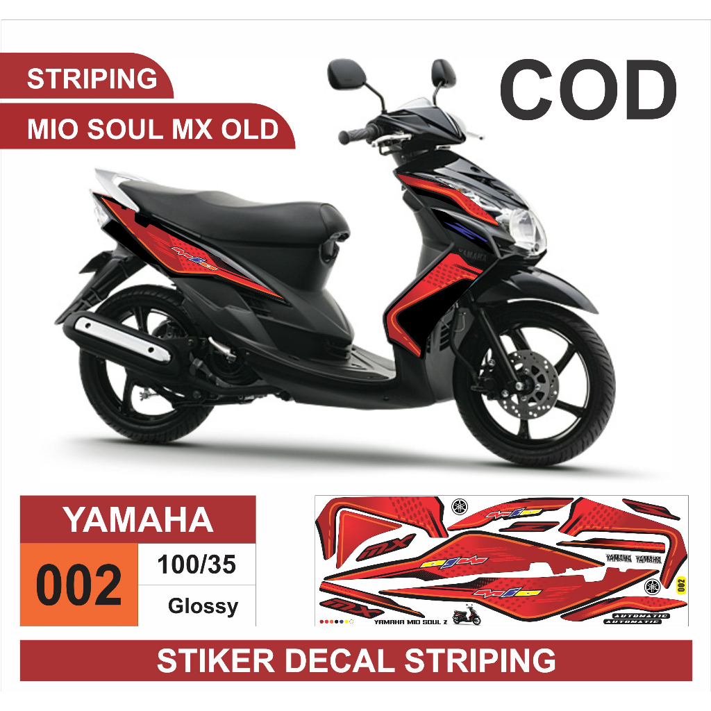 striping variasi Yamaha Mio Soul MX /stiker decal motor Yamaha Mio Soul MX /stiker lis polet Yamaha 