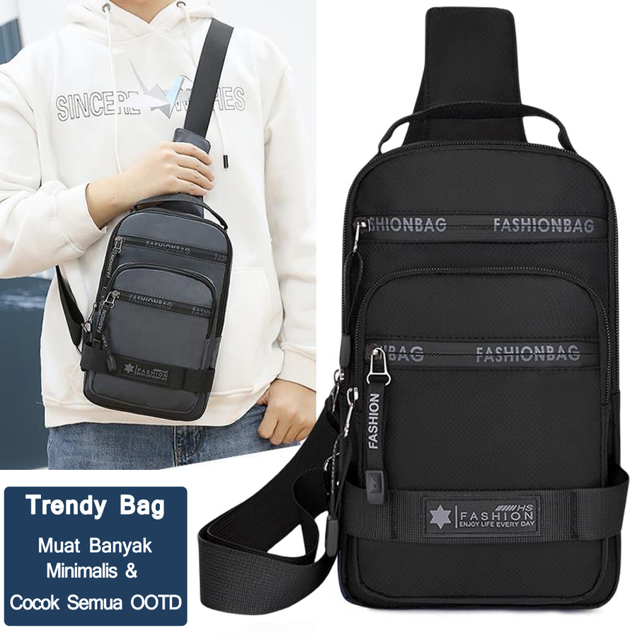 Tas Selempang Kulit Pria Tas Paha keren model terbaru Original kecil original sling bag P6K8 murah c