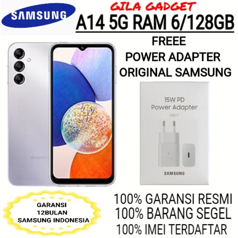 SAMSUNG GALAXY A14 5G RAM 6/128GB SAMSUNG A14 4G RAM 4/128GB + 6/128GB GARANSI RESMI SAMSUNG SEIN