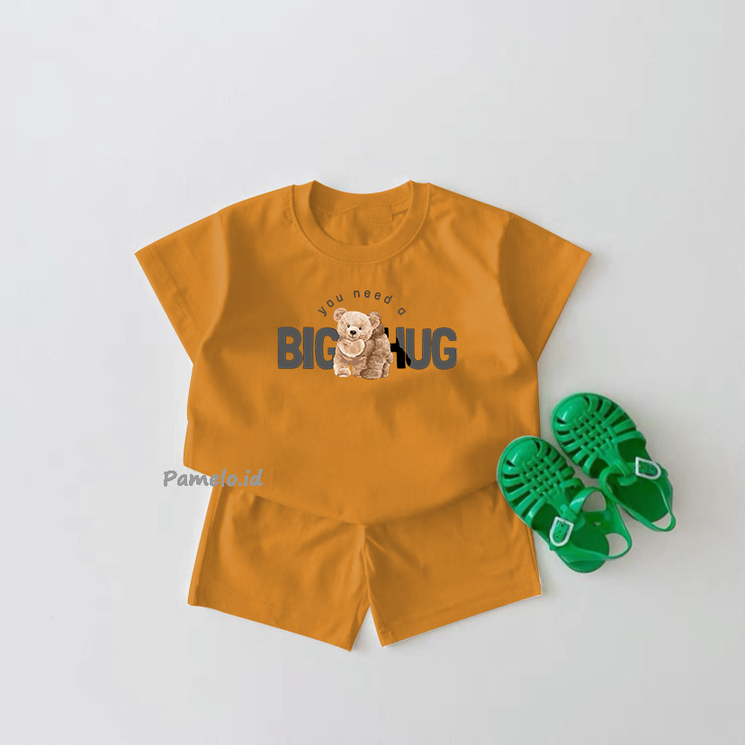 Pamelo.id Set Anak Viral / Hug Bear / Fashion Anak / Stelan baju anak / Korea Style / Set Balita