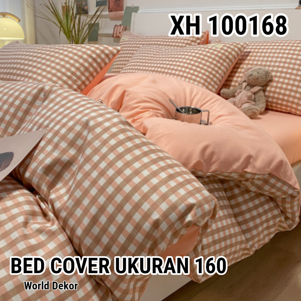 Bedcover Dacron Silicon Double Plain Aesthetic Ukuran 160Cm x 200Cm - Worlddekor