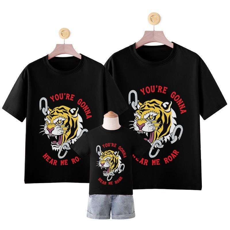 Mokokomo T-shirt Baju Couple Keluarga Roar Kaos Couple Atasan Couple Keluarga