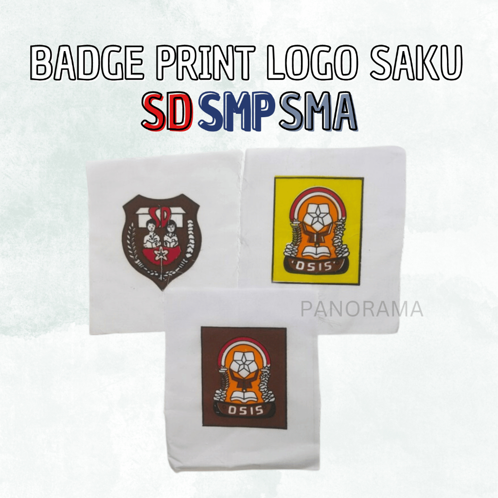 Badge / Bet Saku Seragam Sekolah Sablon Logo SD SMP SMA