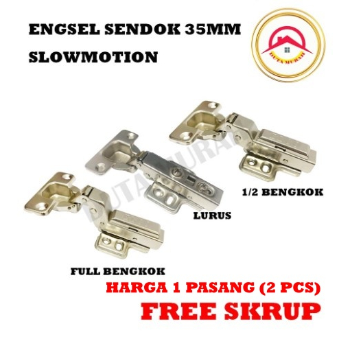 Engsel Sendok Slow Motion 35 mm Klip-On AP 4 EKN isi 1 set (2 pcs).