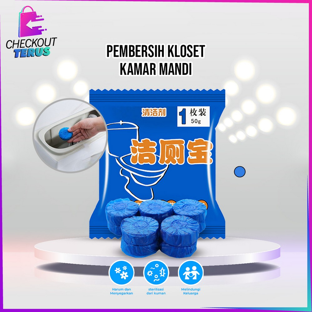 CT C856 Tablet Biru Pembersih Toilet Kloset Cleaner Anti Kuman dan Bau Penyegar Pewangi WC Penghilang Bau Toilet Praktis