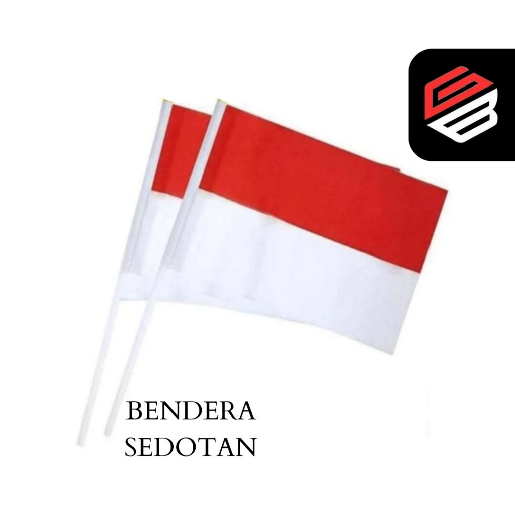 Grosir Bendera Sedotan Merah Putih Bendera Plastik Isi 10 Pcs