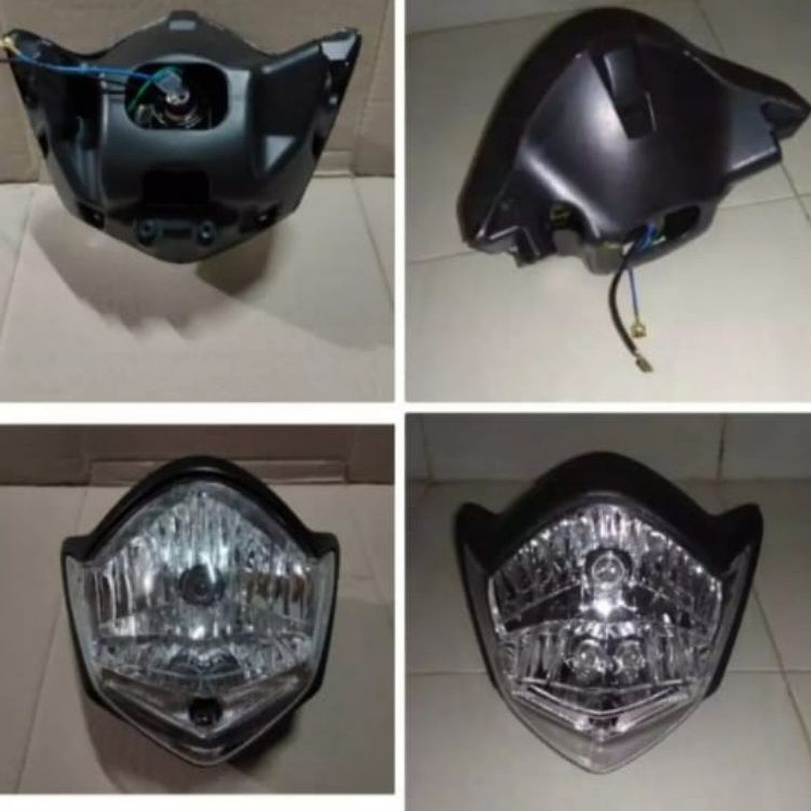 Reflektor Yamaha Vixon New baru 2010 2011 2012 Assy Black Lampu Depan Vixion new Hitam H4 Reflektor Vixion new batman