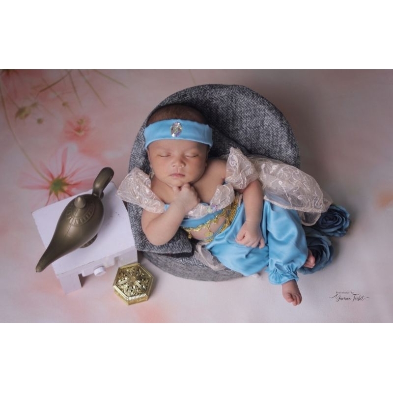 Kostum princess baju jasmine bayi newborn costume princes jas min costum jasmin untuk properti foto / props