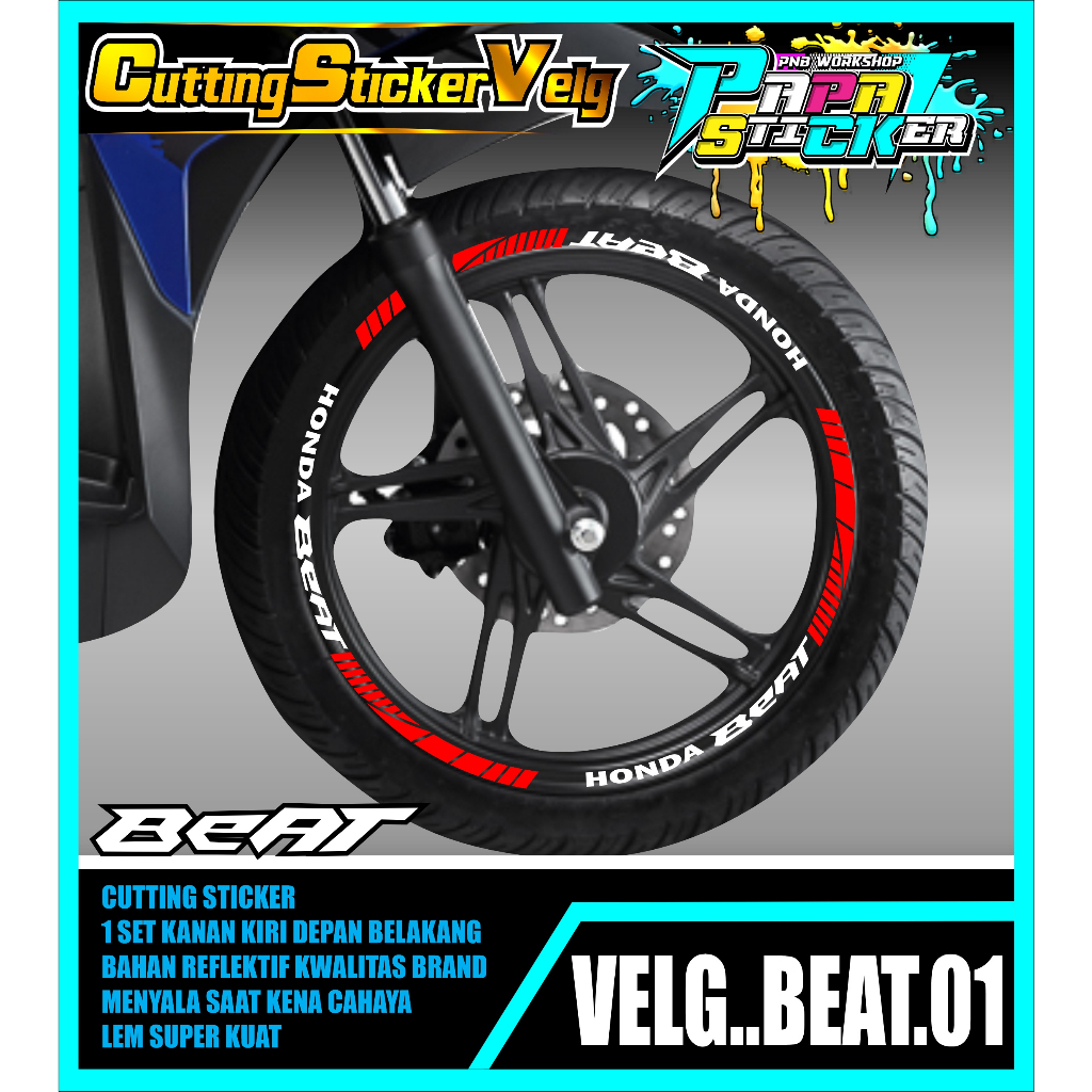 STIKER  VELG BEAT CUTTING STICKER VELG BEAT CUTTING VARIASI 01