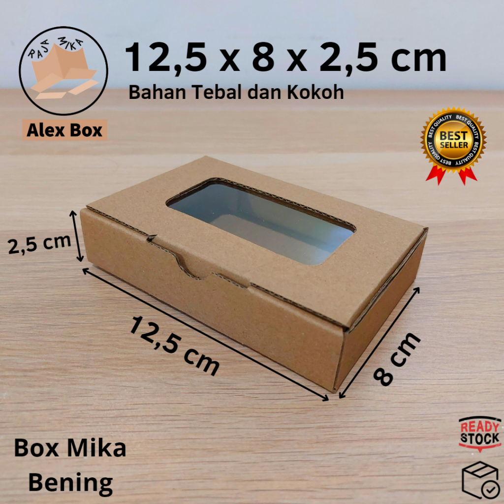 

Kardus Mika 12 x 8 x 2,5 cm... model diecut, untuk kue hampers dll