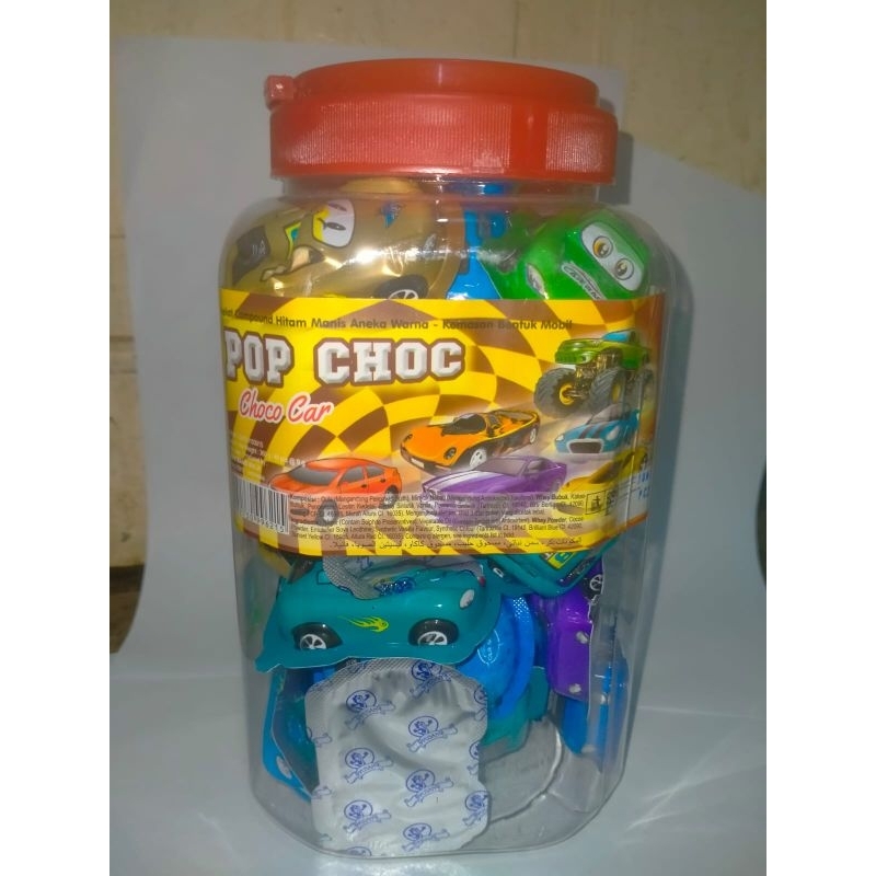 PUSAN POP CHOC CHOCO CAR PERMEN COKLAT MOBIL MOBILAN 360 GRAM ISI 40 BIJI