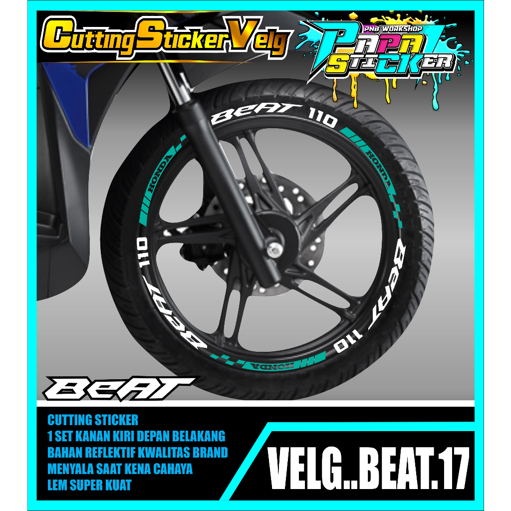 STIKER  VELG BEAT CUTTING STICKER VELG BEAT CUTTING VARIASI 17