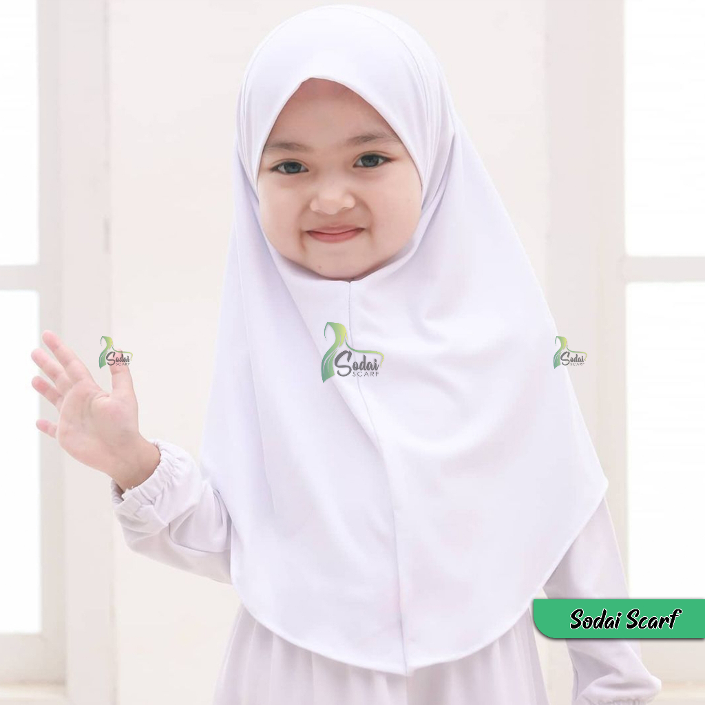 Jilbab Bergo Malay Anak jersey Premium umur 0-4tahun