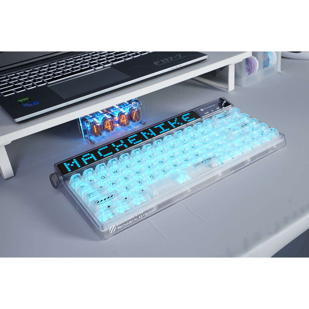 Machenike KT68 Pro Smart Screen Display Mechanical Wireless Keyboard Hot-Swap RGB