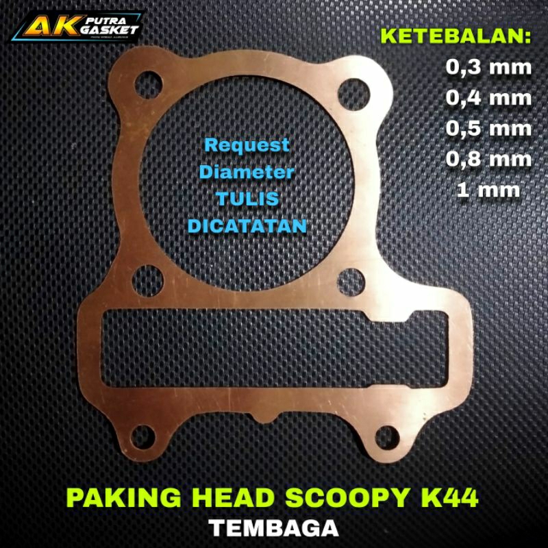 Paking Head Scoopy K44 Tembaga / Packing Gasket Perpak Honda Scoopy