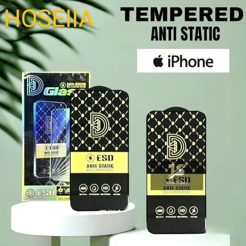 TEMPERED GLASS  STATIC ESD IPHONE 11/XR/6/6+/6s/6s+/7/7+/8/8+/x/xs/xs max/xr/11/11 pro/11 promax/12/12 pro/12 promax/12 mini/SE 2020/13/13 PRO/13 PROMAX/13 MINI/14/14+/14 PRO/14 PROMAX