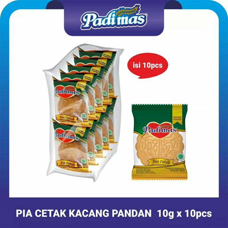 

Padimas pia cetak kacang pandan 10 gram ball isi 10 pcs