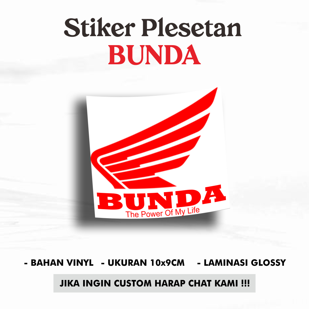 Stiker Plesetan - Bunda *Stiker Laptop *Stiker Dinding *Stiker Lucu