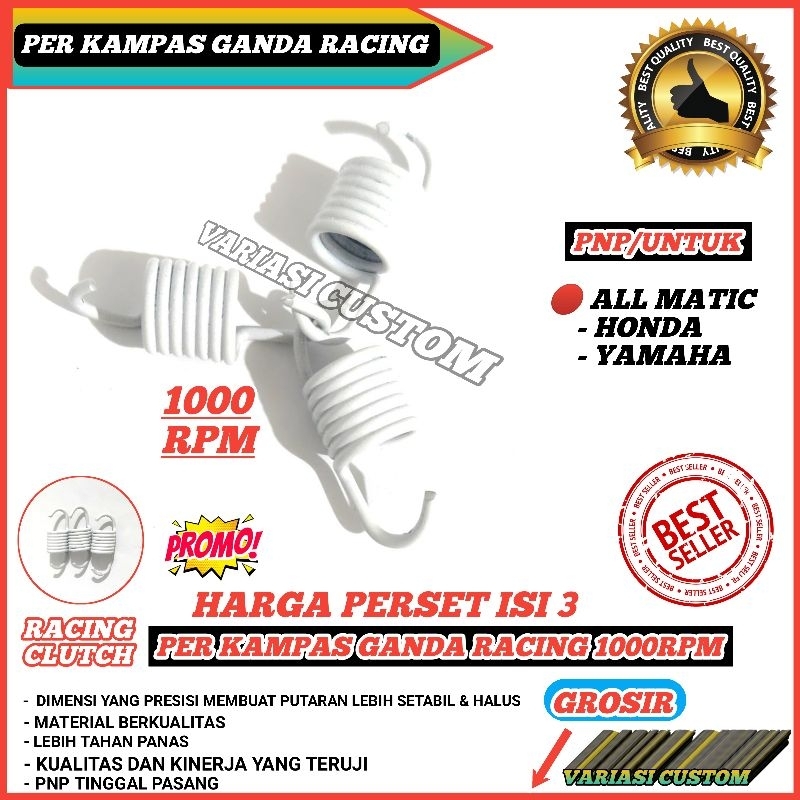 Per kampas ganda 1000 rpm Beat fi Mio Vario All matic Honda Yamaha