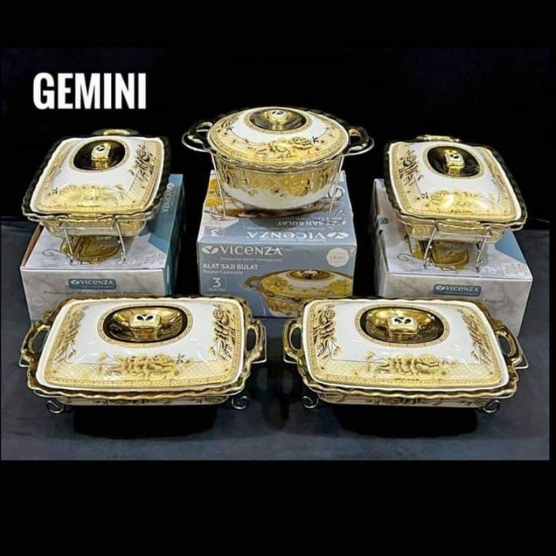FREE BUBBLE + PCKING KAYU caserole set 4 in 1 gemini vicenza
