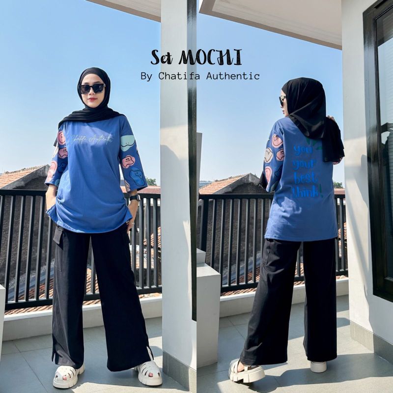 SET MOCHI / SETELAN MOCHI / SETELAN CELANA CARGO MOCHI BY ORIGINAL CHATIFA