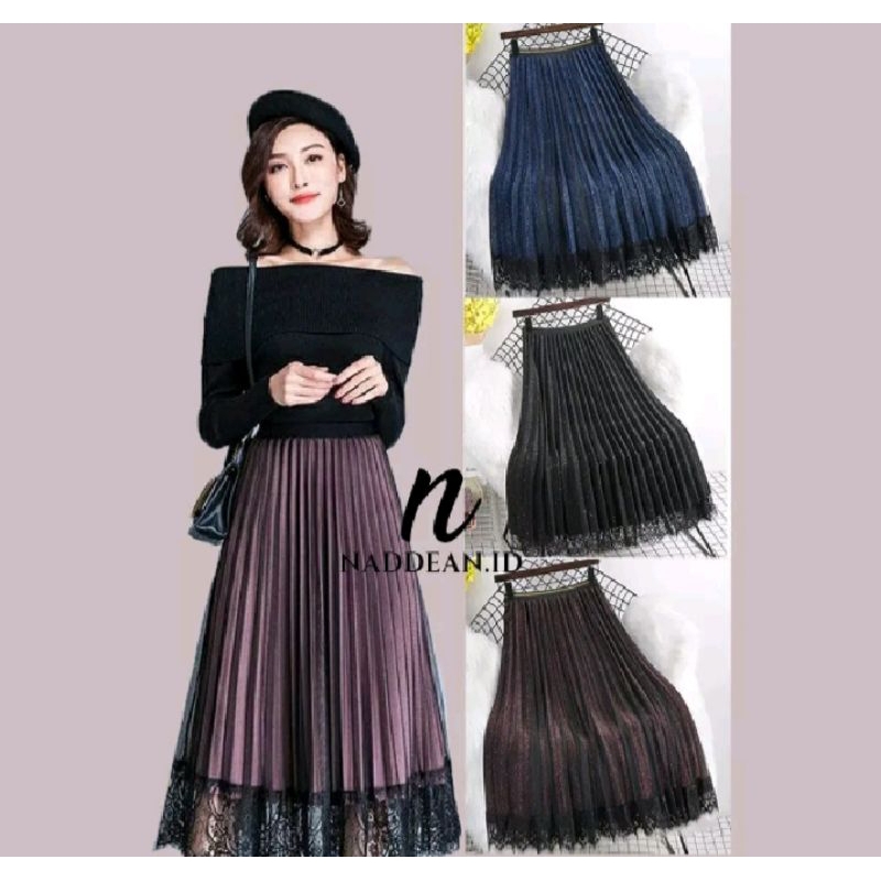 Rok tutu bolak balik Velvet import premium