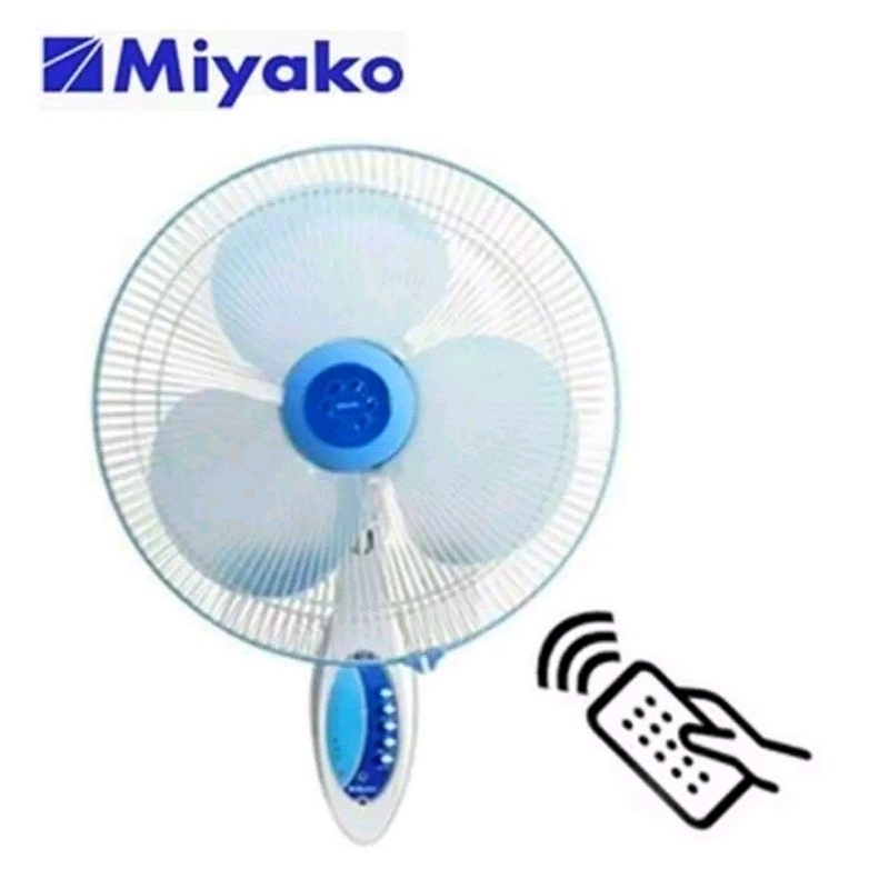 wall fan remote Miyako kaw 1662 PL ukuran 16inch