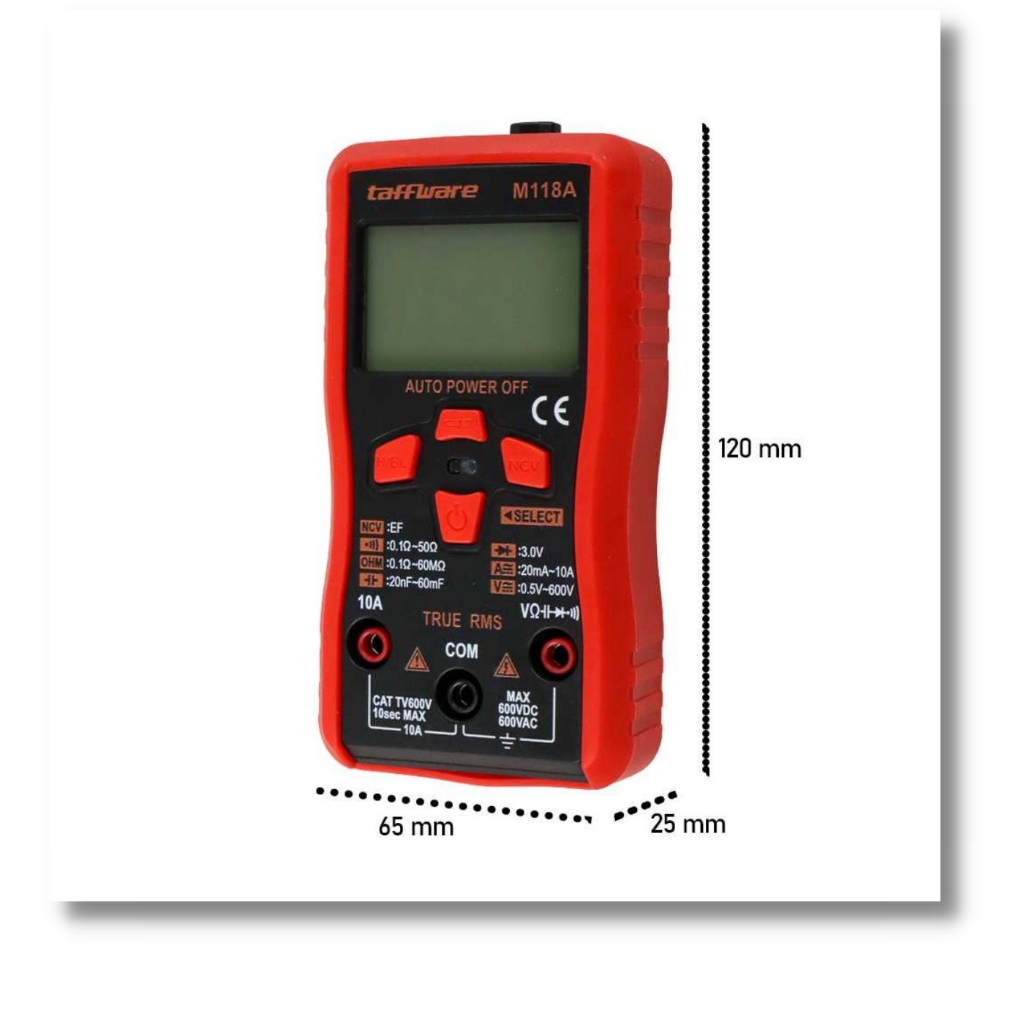 Taffware ANENG M118A Multimeter Digital Profesional untuk Pengukuran Tegangan